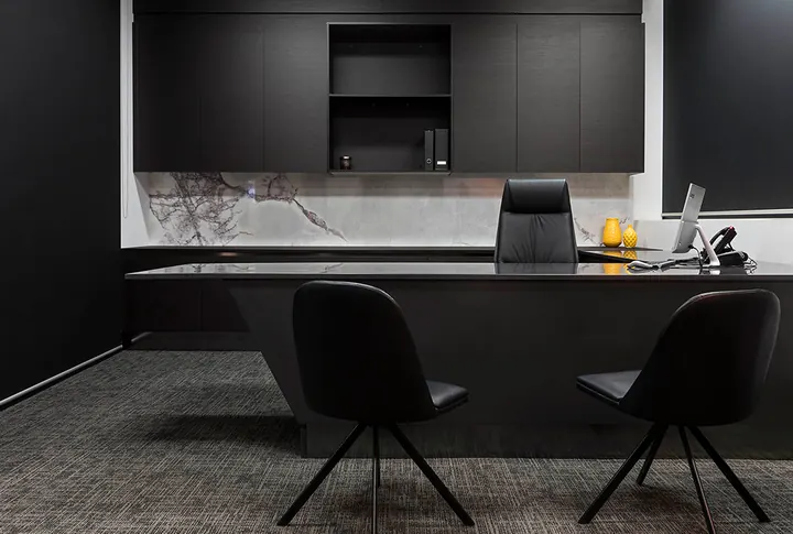 dark personal doctors office fit out projec