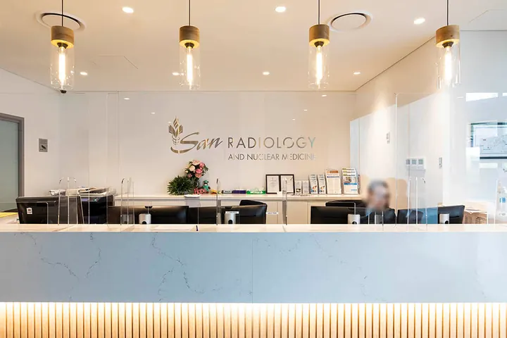 radiology reception desk fit out in Sydney
